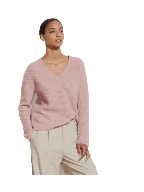 Vince Sweaters - Vince sz M pale pink v neck cashmere blend long sleeve sweater GG